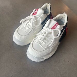 Men's White and Black Sneakers